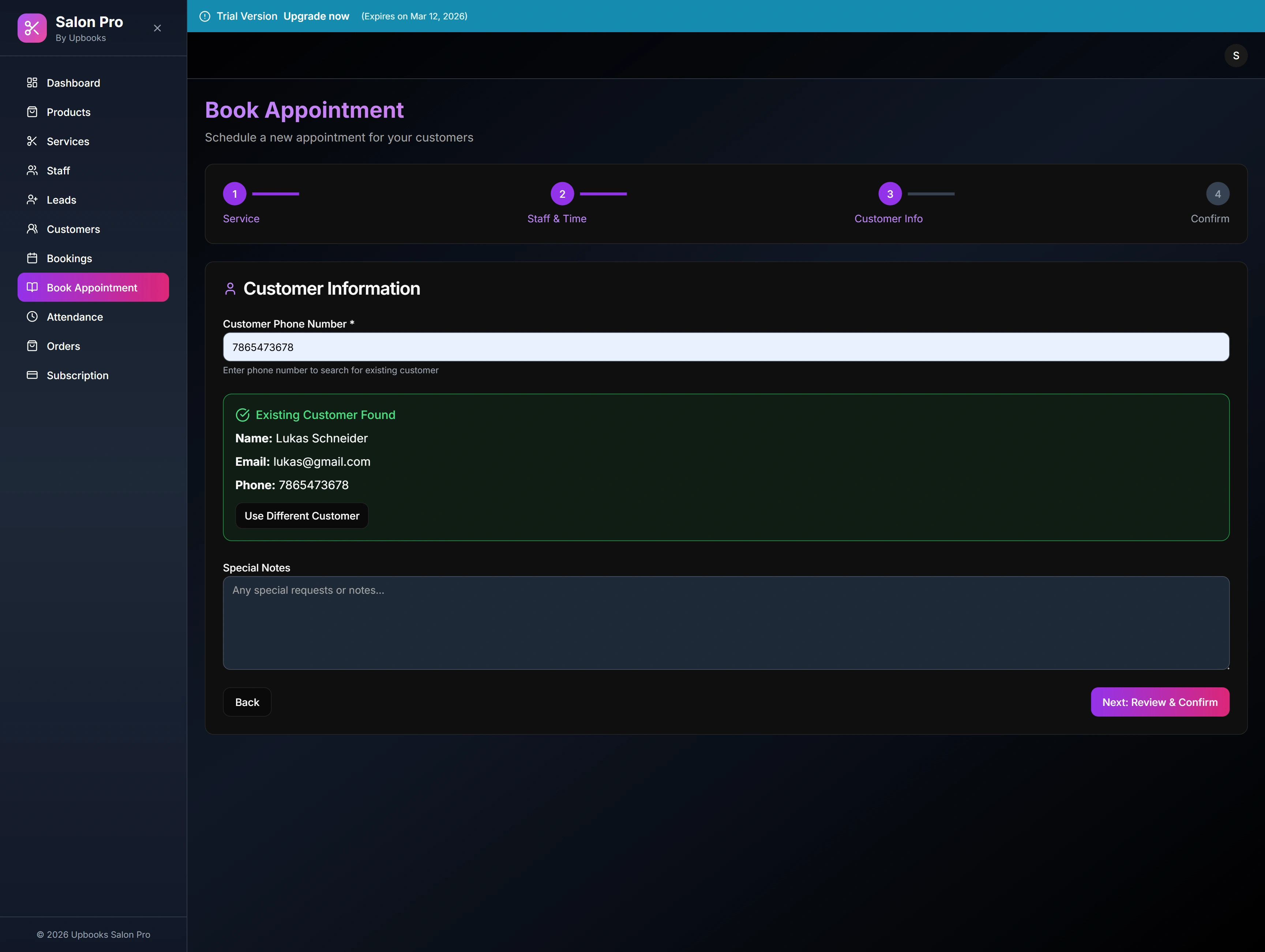 Salon Pro — Booking and appointments - 3